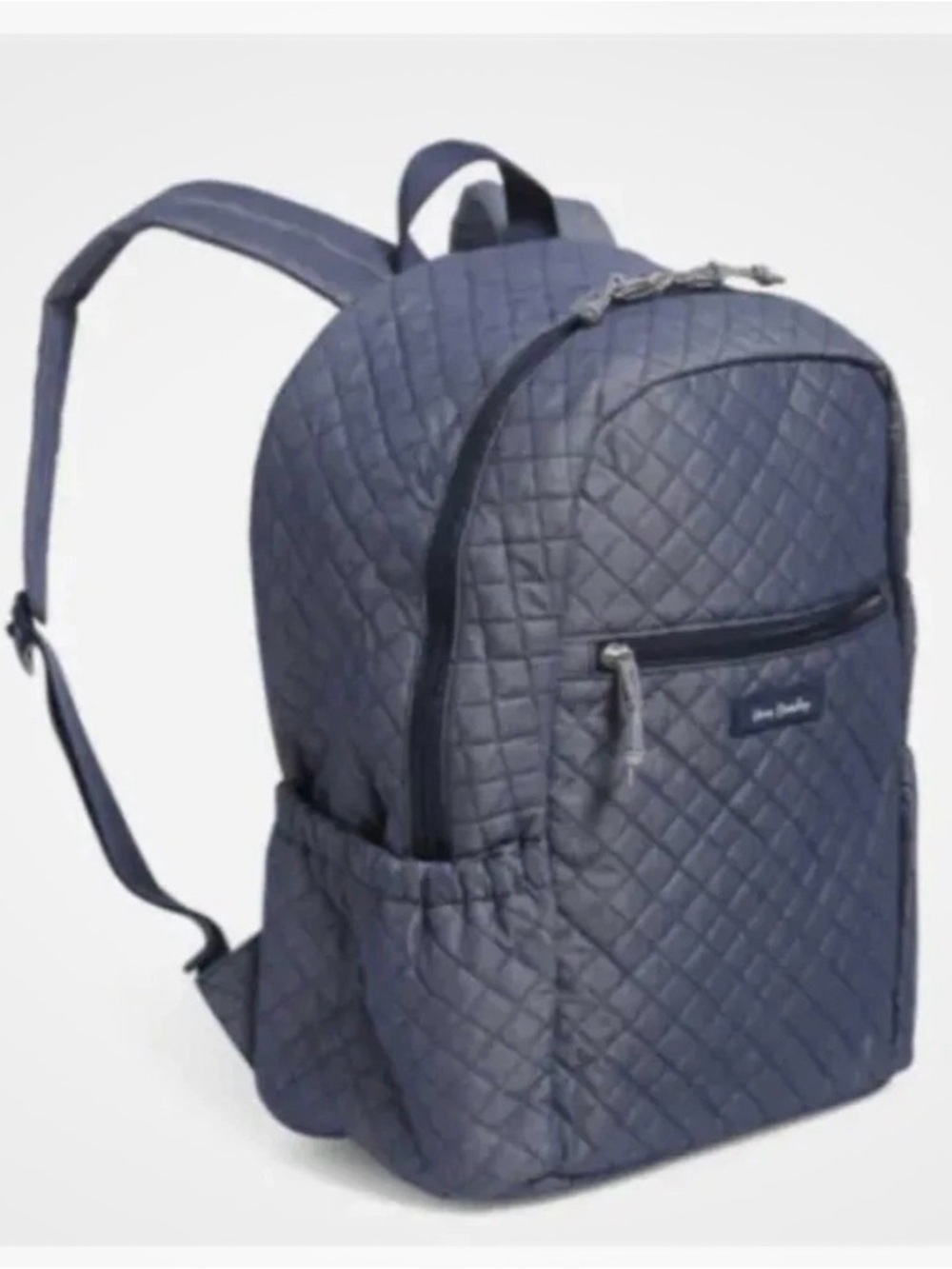 Vera Bradley Denim Navy Backpack NWT Sealed New Quilted Travel School Bag - Picture 1 of 7